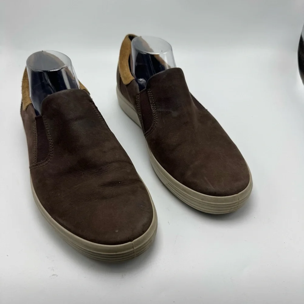 Ecco Soft 7 Slip On Loafer Mens Size 43 US 9/9.5 Brown Leather Comfort